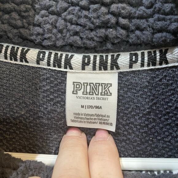 PINK Victoria’s Secret Gray Sherpa Size S - Picture 5 of 5